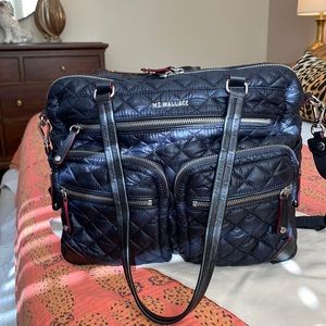 MZ WALLACE- Crosby Traveler
Black with silver